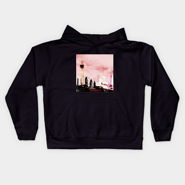 London cityscape buildings Kids Hoodie by ol1ie